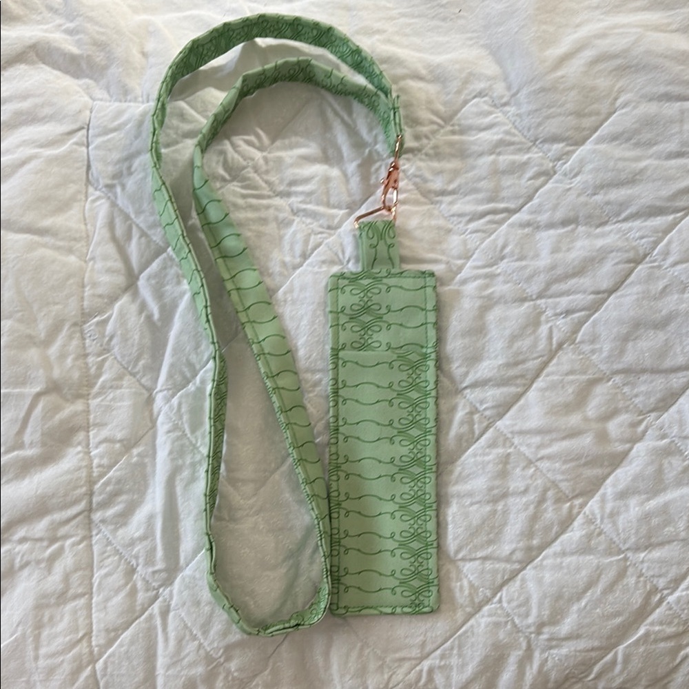 Great teacher gifts ! Green Patterned Lanyard/pen holder